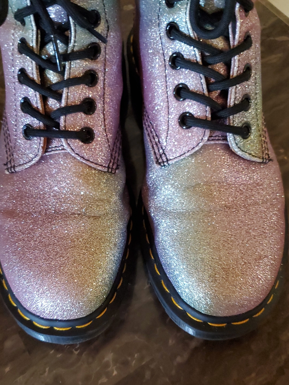 Dr Martens Glitter Pastel Rainbow Pascal Boots - Picture 7 of 15